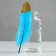 A set of goose feathers 15-20 cm, 10 pcs, blue with a golden crumb