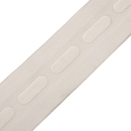 The tape is perforated, sticky, 25 m × 38 mm, for polycarbonate from 4 to 8 mm, mix-2