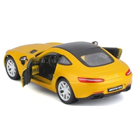 Machine BBURAGO Mercedes-AMG GT, Die-Cast, 1:32, yellow color-3