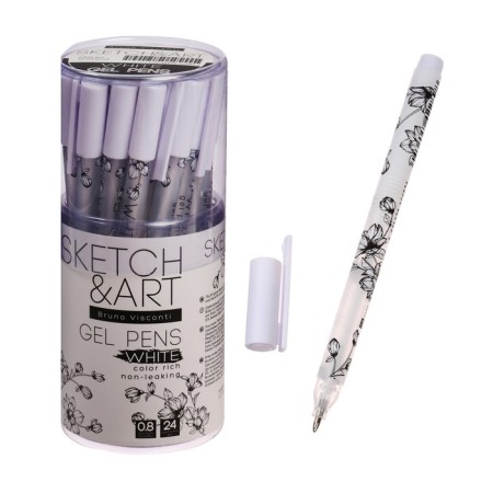 Gel pen Sketch & Art Uniwrite.white, 0.8 mm, white