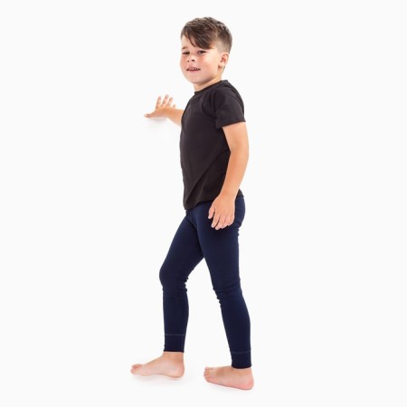 Calsons for a boy (thermo), the color is dark blue, height 116 cm (32)-2