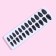Falbled nails, 24 pcs, with adhesive plates, the shape of the almonds, matte/glossy, black color
