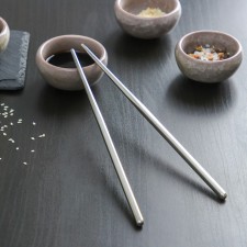 Bacchette sushi sticks, length 21 cm, silver color