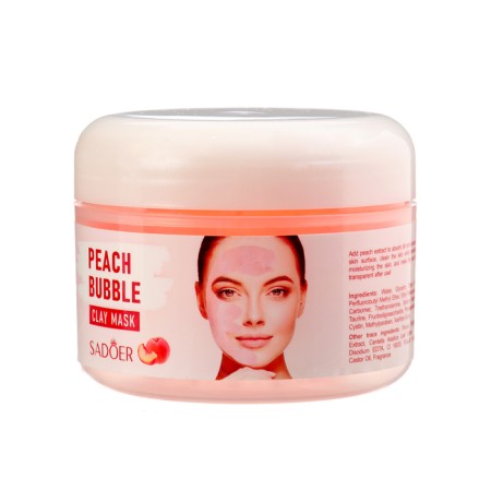 Bubble pink face mask, oxygen with peach, deep cleansing and moisturizing, 100 g-1