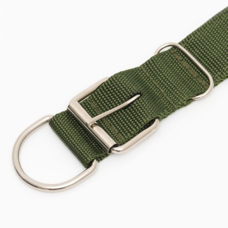 Collar "Comfort" Combined, 60 x 4 cm, Osh 44-55 cm, dark green-5