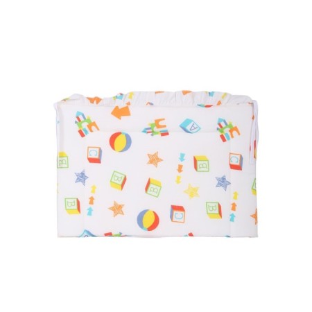 A set of sides in a crib with a canopy "Bear plays"-4