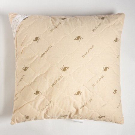 Pillow "Ethel", footing - camel wool, 70x70 cm, tick-3