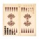 Backgammon "turns", wooden board 60 x 60 cm, with a field for playing checkers