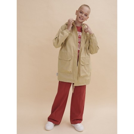 Vetrovka for girls, height 122 cm, sandy color-1