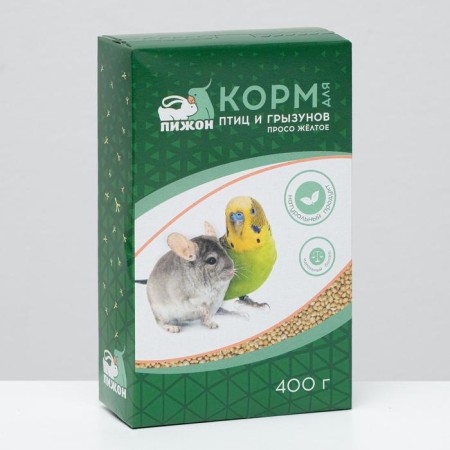 Feed "Pigger" yellow, for birds and rodents, 400 g
