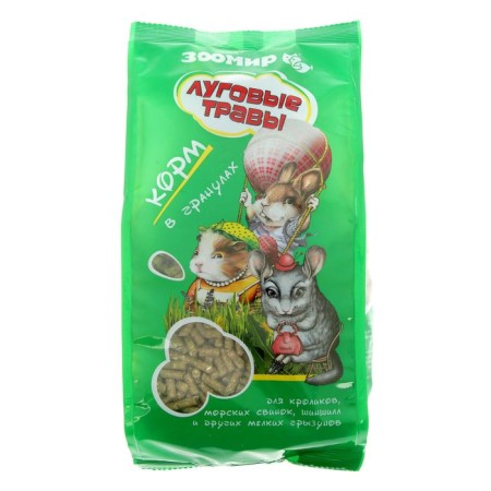 Feed "Zoomir Meadow grass" for rabbits and rodents, granules, 800 g