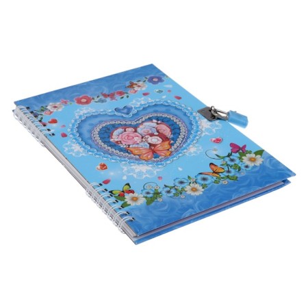 Notebook Gift Book on the lock, A5, 50 sheets, line, "Flowerers", mix-3