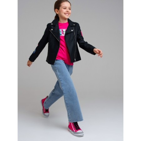 Eco -leather jacket for PlayTode girl, height 140 cm-7