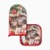 New Year. Set of kitchen Ethel "Happy Together" mittens 15x28cm, severity 19x19cm, 100%HL