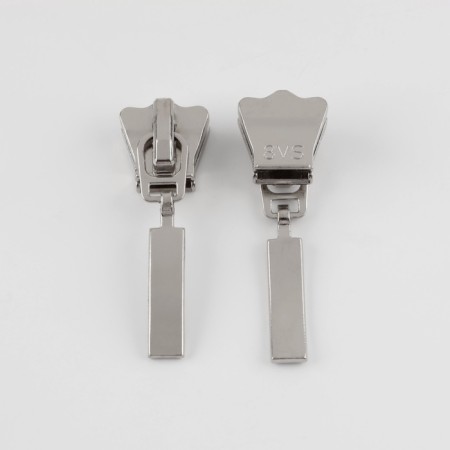 Automatic castle for lightning "Tractor", No. 8, 10 pcs, Nickel color-1