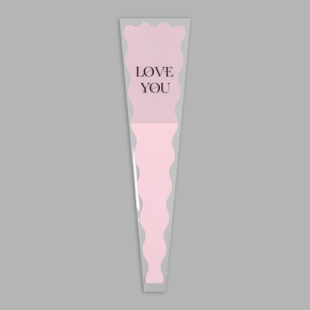 Package Concert Flowers, "Feelings", 12.5+4x45 cm, light pink