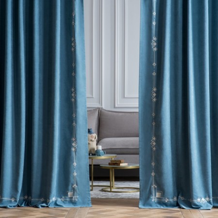 Set of curtains "Bridget", size 2x200x270 cm, blue color