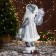 Santa Claus "checkered" music moves his head, 43 cm, gray