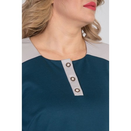 Female dress, size 56, turquoise color-5