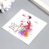 Tattoo on the body color "Lady" 8x8 cm