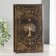 Safe-book wood, leatherette "tree of life" voluminous embossing 21x13x5 cm