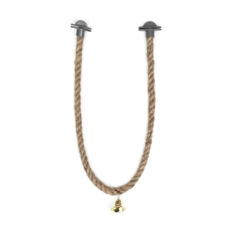 Burnt Grutler "Pigzon" with a bell, 2 fasteners, 60 cm x 1.2 cm-1