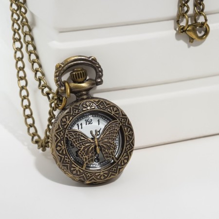 Pocket clock "Butterfly", quartz, 3.5 x 2.6 cm