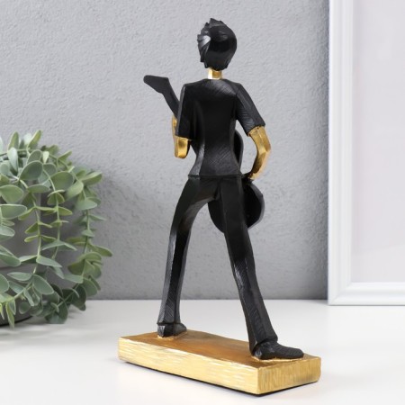 Polystone souvenir "Basistarist" black with gold 15.5x7.5x25.5 cm-2