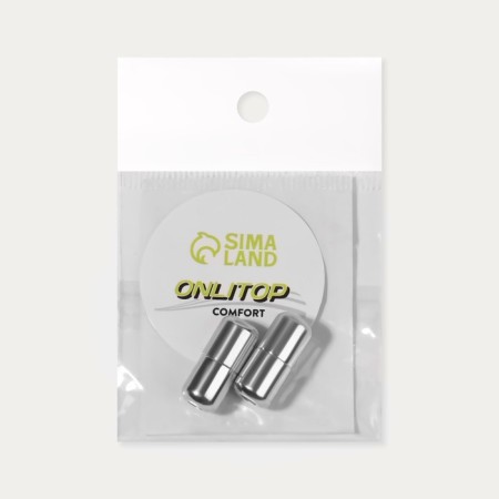 Cleep for laces, pair, d = 8 mm, 1.8 cm, silver color-7