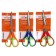 Office scissors 17.5 cm, plastic handles with rubber inserts, mix