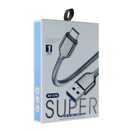 Microusb cable - usb, 2.4 a, TPE braid, frost -resistant, 1 meter, yellow-3