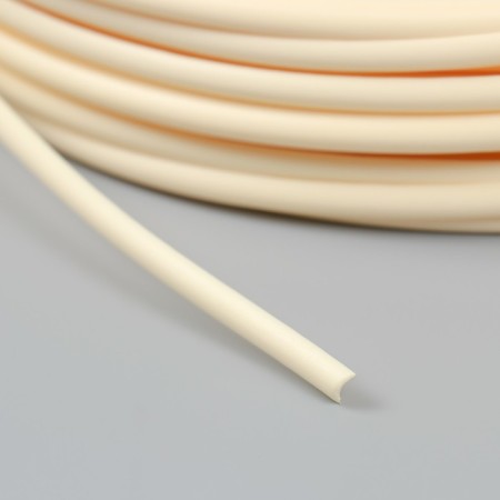 Smooth artificial rattan 6 mm 100 m half a pipe (ivory)-3