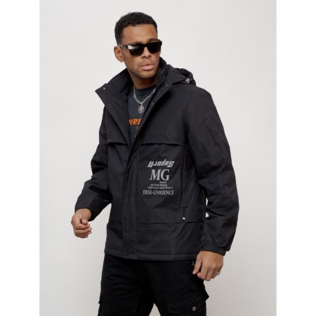 Sports male jacket, size 48, black color-6