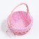 Wicker basket, 22 x 22 x 11 x 27 cm, pink