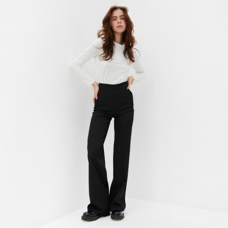 Women's pants Minaku: classic, black color, size 42-1