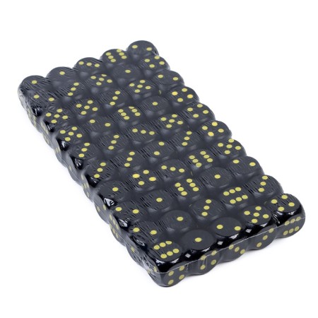 Кости игральные, 2 × 2 см, набор 50 шт, чёрные-1