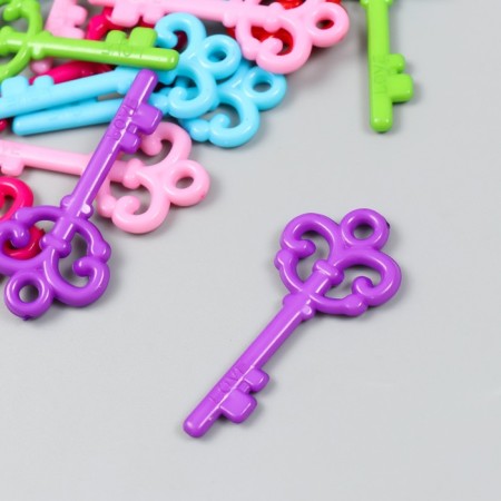 Decor for creativity plastic "Color keys" set 20 pcs 0.4x2.8x6.1 cm-2