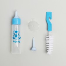 Set for feeding: a bottle of 30 ml, 2 nipples, funnel, brush, blue