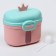 Container for storage of baby food "Crown", 240 gr., Pink color