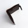 Men's purse on the button, a department for cards, coins, brown color