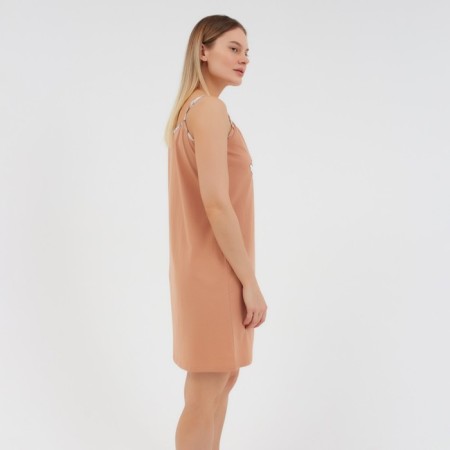 Female homemade set (robe/shirt), beige color, size 46-5