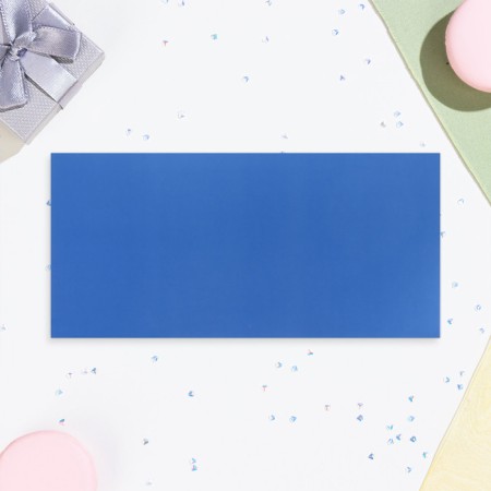 Money envelope "Happy Birthday!" Blue, soft-tach, embossing, 19 x 9 cm-2
