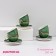 Service Porcelain Tea shade "Malachite box", 12 items: 6 cups 250 ml, 6 saucer d = 15 cm, green color