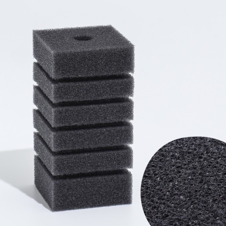 Rectangular sponge for the turbo filter No. 3, 6 x 6 x 12 cm, gray