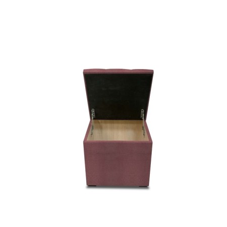 Puff with a lid and weighting, 400 × 400 × 420 mm, Savana plus matting, Dimrose color-1