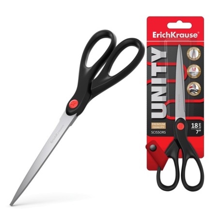 Scissors Erichkrause "Unity", 18 cm, black