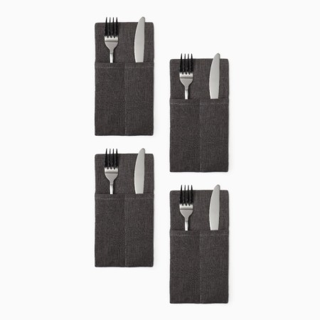 Converts set for devices Home Collection Graphite-4 pcs, 22x10cm, 100%linen