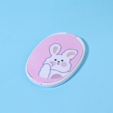 Mirror folding "bunny", with a comb, 6.5 × 9.5 cm-4