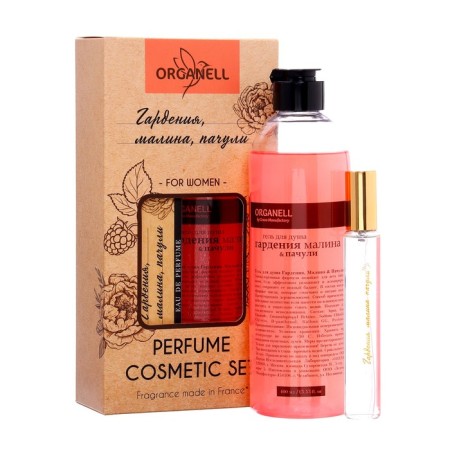 Gift kit Women's Organell: shower cocktail, 250 ml + perfumery water, 33 ml