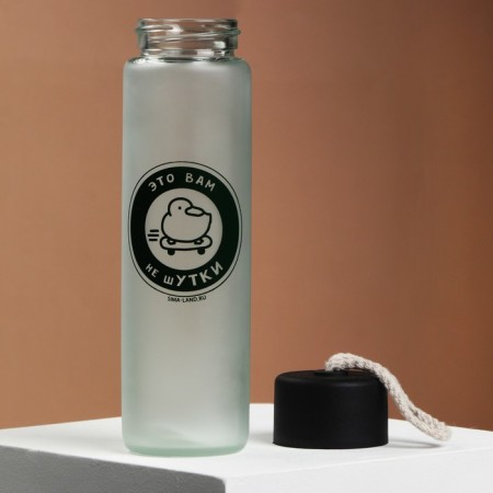 Water bottle "Ducks", glass, color mix, 350 ml-9